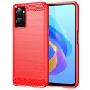 INCOVER Oppo A76 / Realme 9i Brushed Carbon Deksel - Rød