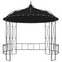 vidaXL Paviljong 300x290 cm antrasitt rund