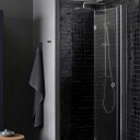 INR Iconic Nordic Rooms Dusjhjørne Linc 13 Flex Måltilpasset Svart Matt / - Høyre Klart Glass
