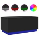  Salongbord med LED-lys svart 90x50x40 cm 8721012466456
