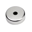 Ferrittmagnet 20×6 mm – med forsenket hull og stålkappe