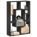 Bokhylle svart 63x20x90 cm konstruert tre