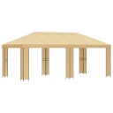  Hage Gazebo 6 x 3 m Krem Polyester og stål 190