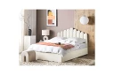 Seng med oppbevaring Vincennes   Hvit Svart 180x200 cm