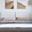 vidaXL Sengegavl i metall hvit 180 cm