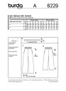 Burda 6229 - Bukse EUR: 32-42, US: 6-16