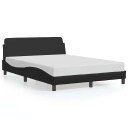  Sengeramme med hodegavl svart 135x190 cm kunstlær 8721012268692