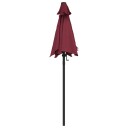vidaXL Parasoll burgunder 200x211 cm aluminium