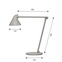 Louis Poulsen NJP Bordlampe Grå Bordfot