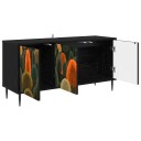 vidaXL TV skap ZAANDAM 102 x 33 x 51 cm Svart eik Konstruert tre