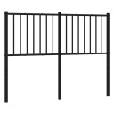 vidaXL Sengegavl i metall svart 120 cm