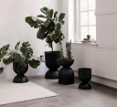 ferm LIVING Hourglass krukke medium Ø41 cm Svart-mørkegrå