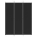 vidaXL Romdeler 3 paneler svart 150x200 cm stoff