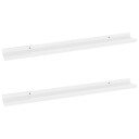 vidaXL Vegghyller 2 stk h?yglans hvit 80x9x3 cm