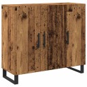  Sidebord med 3 Dører Gamle Tre 90x34x80 cm Ingeniørtre