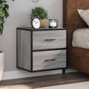  Veggmonterte nattbord 2 stk grå sonoma 40x31x39,5 cm 8721102837906
