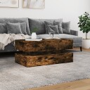  Salongbord med LED-lys røkt eik 90x50x40 cm 8721012466340