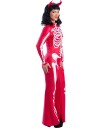Rød og Hvit Djevel Skjelett Jumpsuit til Dame