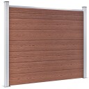 vidaXL Gjerdepanel WPC 180x146 cm brun