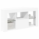  Hjørne LED TV skap Hvit 100 x 40 x 50 cm Konstruert tre