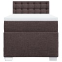 Seng med madrass boksfjær mørkebrun 90x200 cm stoff 8721102706707