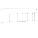  Sengegavl i metall hvit 193 cm 8720845882075