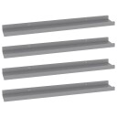 vidaXL Vegghyller 4 stk gr? 60x9x3 cm