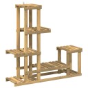 vidaXL Planteholder Hvit 93,5 x 25 x 91,5 cm Solid akasietre