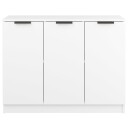 vidaXL Skjenk hvit 90,5x30x70 cm konstruert tre