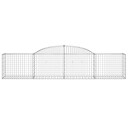 vidaXL Gabionkurv buet 300x50x60/80 cm galvanisert jern