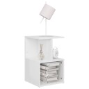 vidaXL Nattbord 2 stk høyglans hvit 35x35x55 cm sponplate