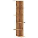  Veggmontert hylle artisan eik 36,5x36,5x140 cm konstruert tre