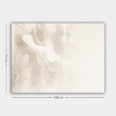 Lerretsbilde 70x100 cMyke blomster i subtile hvite nyanser Hvit / Lys beige