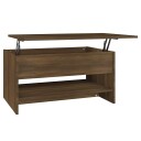 vidaXL Salongbord brun eik 80x50x40 cm konstruert tre