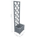 vidaXL Blomsterkasse med espalier 40x30x135 cm heltre gran