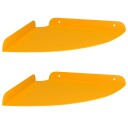 vidaXL Flytende hylle med hylle 2 pcs Sennepsgul 24 x 24 x 2 cm