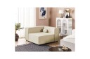 Hörnsektion Beliani Aprica Beige svart Linne Beige   Beige