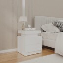 vidaXL Nattbord hvit 45x35x52 cm sponplate