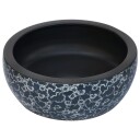 vidaXL Benkeservant svart og blå rund Φ41x14 cm keramikk