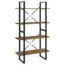 vidaXL Bokhylle 4 niv?er brun 80x30x140 cm heltre furu