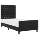  Sengeramme Svart 90x200 cm Fløyel