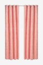 Ellos Home   Gardiner med maljer Nora i fløyel 2 pk   Rosa