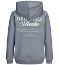Jack & Jones Jornorrebro Typo Back Sweat Hood Sn Jnr Grey 164