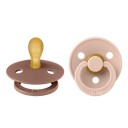 Bibs 2 Pack Latex Symmetriske Smokker Blush/woodchuck