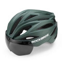 Rockbros Sykkelhjelm med avtakbart UV-visir - Unisex - Gr??nn