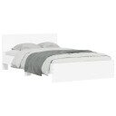 vidaXL Sengeramme med hodegavl hvit 120x200 cm 8721012247079