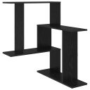 vidaXL Vegghylle Svart eik 67 x 67 x 87 cm Konstruert tre