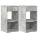  Nattbord med skuff 2 stk betonggrå 35x34x66,5 cm 8721158575999
