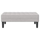  Benk Skygrå 113x57x39 cm Stoff