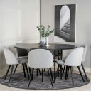 Spisegruppe furniture/fashion Copenhagen med 6 Valentina Stoler